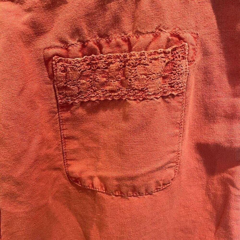 Sundance Women's Crochet Lace Shorts Sz 16/18 Linen Cotton Blend Boho Vacation - Picture 8 of 10